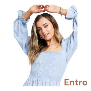 Entro Babydoll Puff‎ Sleeve Dress